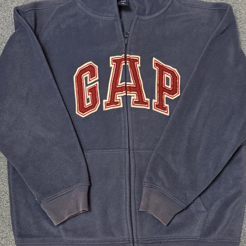 GAP Kids Blue Fleece Zip Hoodie Size 12